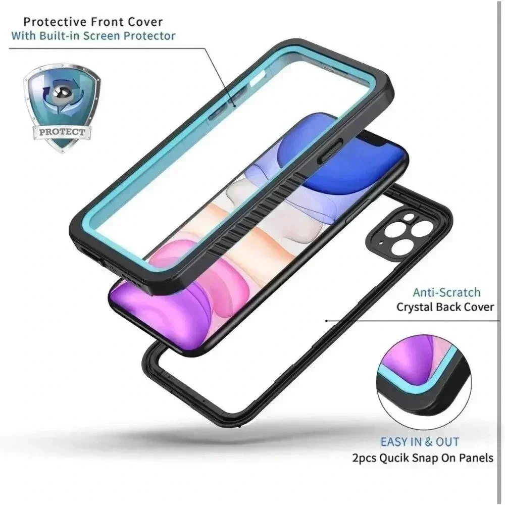 Lanhiem IP68 Waterproof Case For iPhone 11 Pro 5.8” 360° Protection With‎ Strap